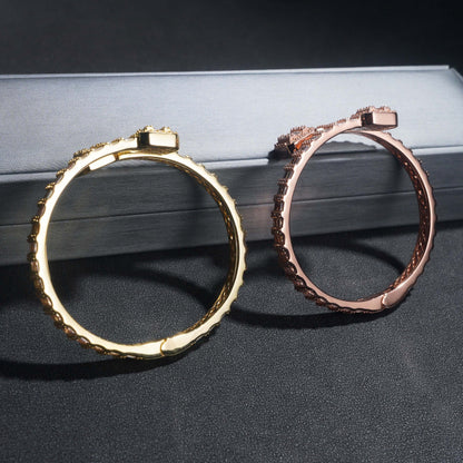 Square Moissanite Bangle Bracelet – 925 Sterling Silver