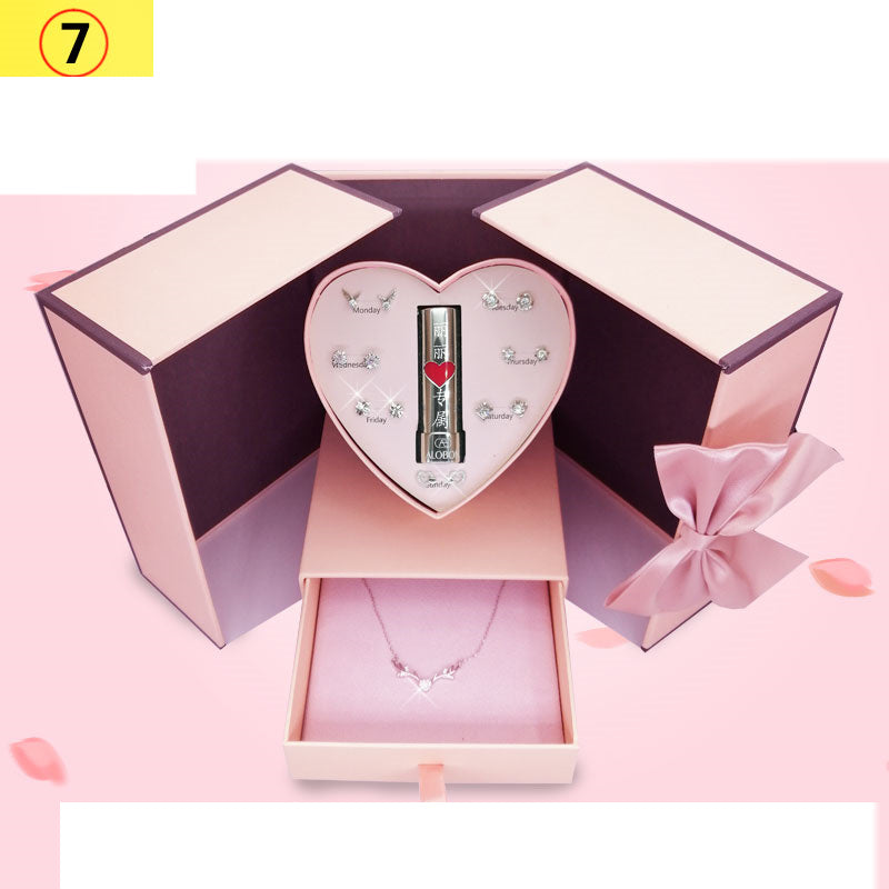 Sterling Silver Love Necklace & Earrings Set | Elegant Women’s Jewelry