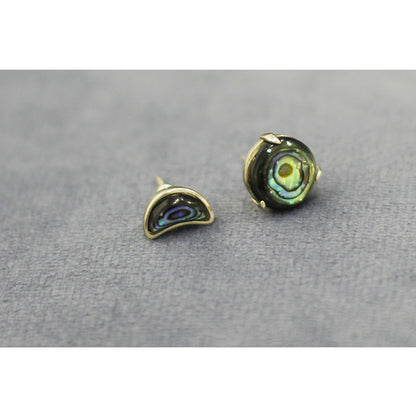 Women’s Celestial Sun & Moon Earrings | Abalone Shell & Mother of Pearl Design