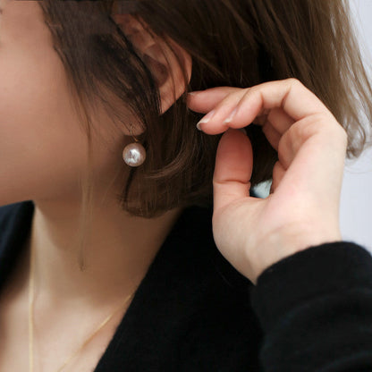 Bright Moonlight  freshwater pearl earrings  gold ear hooks  fashionable jewelry  women accessories  elegant earrings  pearl jewelry