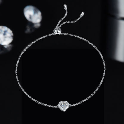 925 Sterling Silver Moissanite Jewelry Collection | Necklace, Earrings & Bracelet