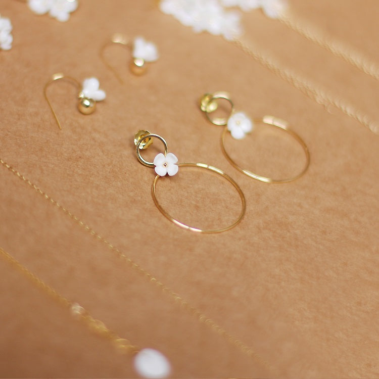 Osmanthus Series Bone China Jewelry Set | Artistic Necklace, Bracelet & Earrings