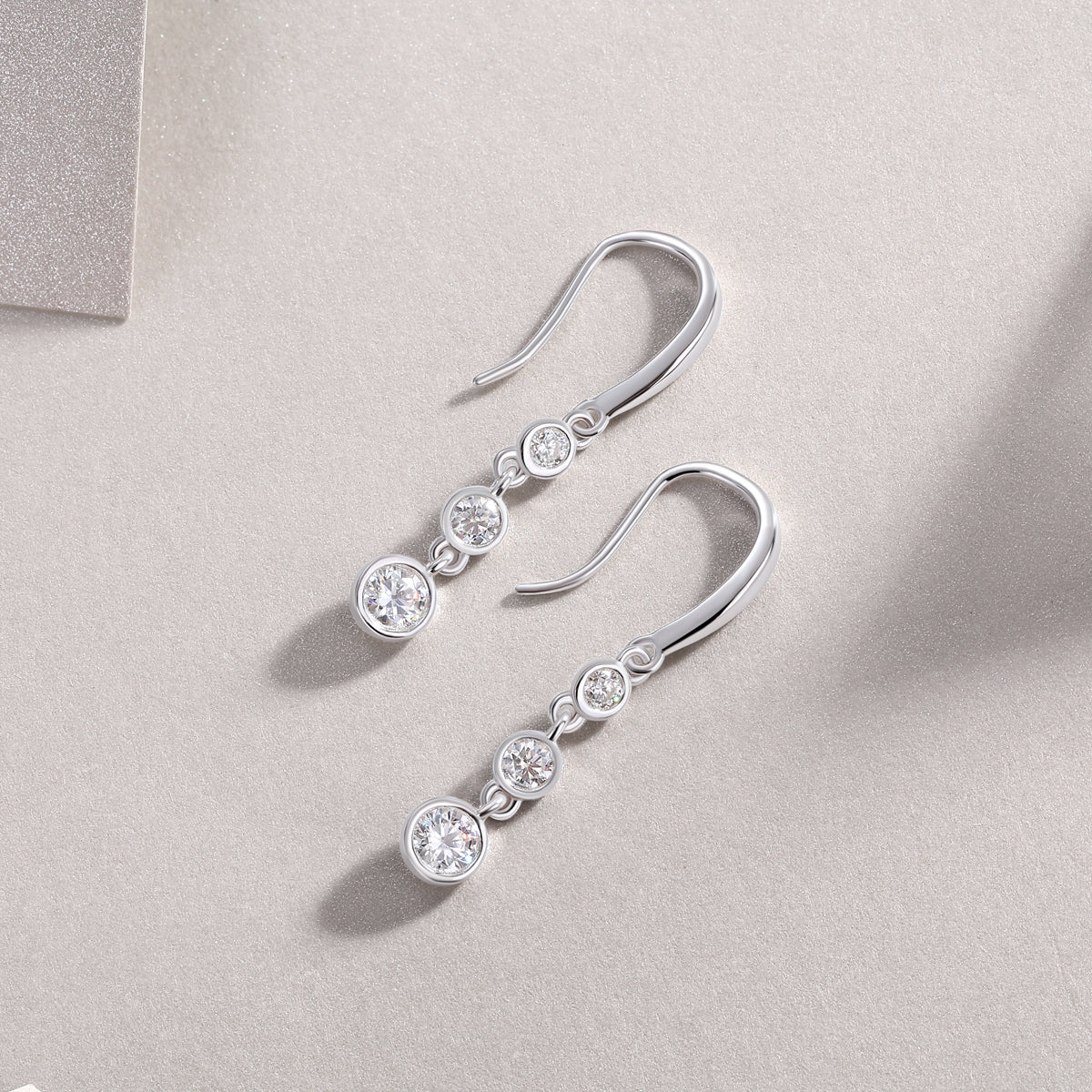 Classic Multi-Stone Moissanite Drop Earrings | Sterling Silver Jewelry