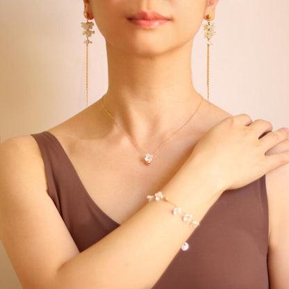 Osmanthus Series Bone China Jewelry Set | Artistic Necklace, Bracelet & Earrings