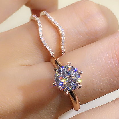 Two-Piece Moissanite Ring Set | Gold-Tone Bridal Design