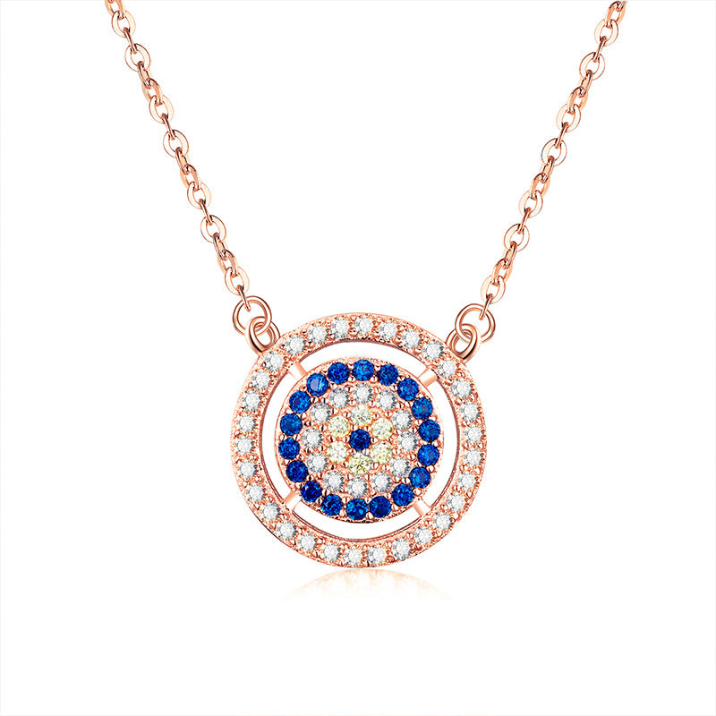 Sterling Silver Circular Pendant Necklace | Delicate Minimal Design