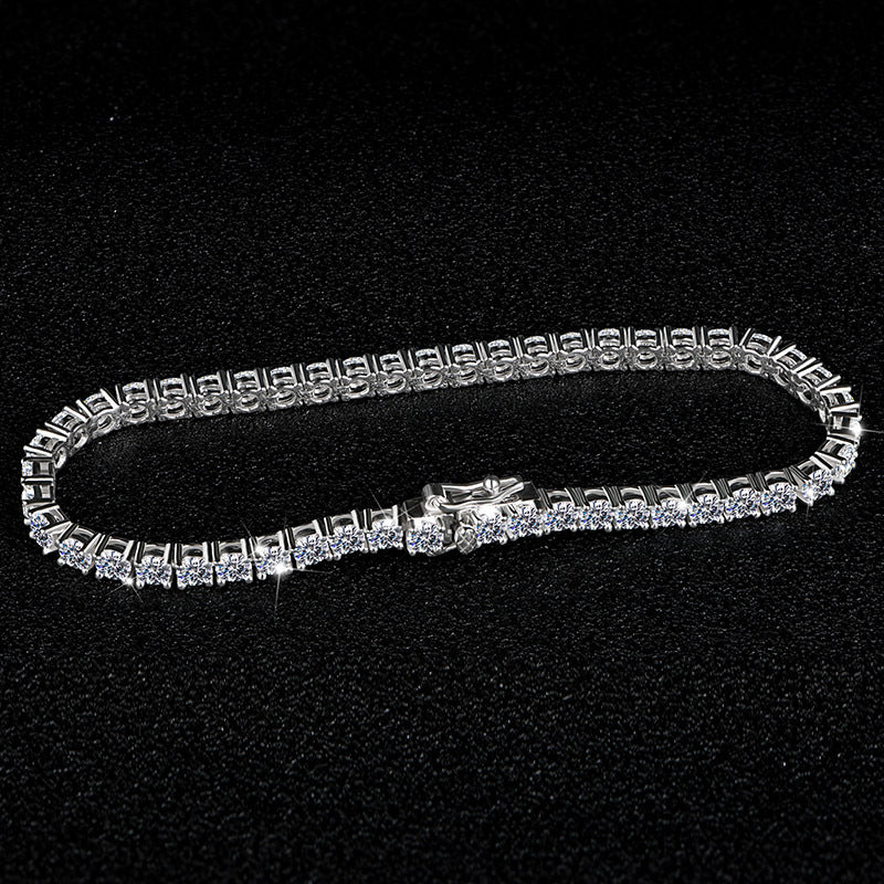 Moissanite Tennis Bracelet in 925 Sterling Silver – Timeless Luxury