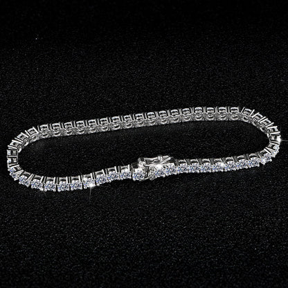 Moissanite Tennis Bracelet in 925 Sterling Silver – Timeless Luxury