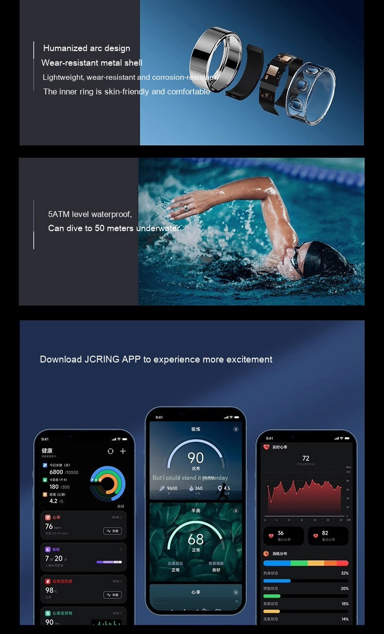 Smart Wellness Ring | Sleep, Activity & Health Insights Tracker