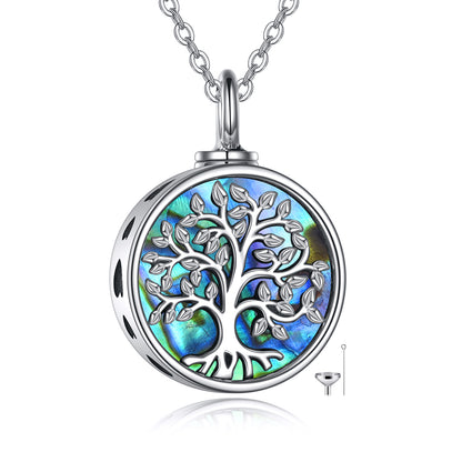 Tree of Life Memorial Urn Necklace | S925 Sterling Silver Keepsake Jewelry