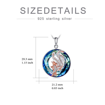 Crystal Phoenix Necklace | S925 Sterling Silver Jewelry Necklaces