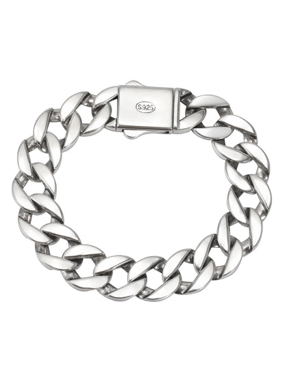 S925 Sterling Silver 13mm Cuban Link Bracelet for Men