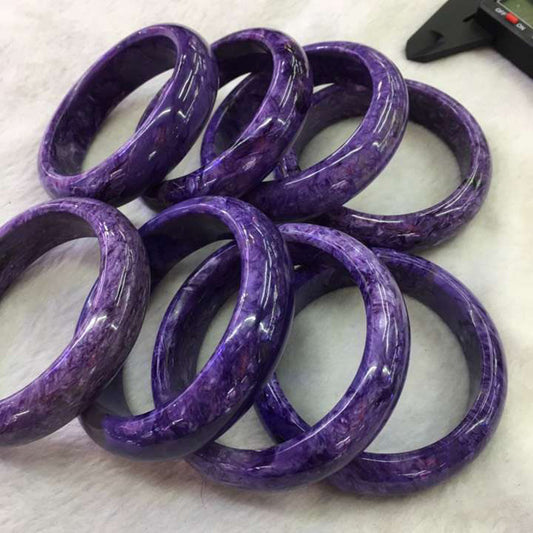 Purple Dragon Stone Statement Bangle