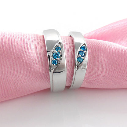 S925 Sterling Silver Kyanite Ring for Men | Couple’s Natural Stone Jewelry