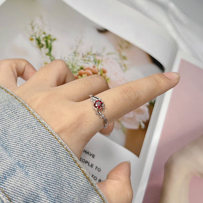 Colorful Zircon Branch Ring | S925 Sterling Silver