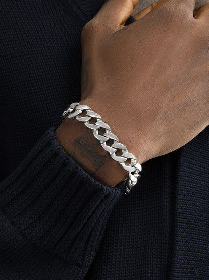 S925 Sterling Silver 13mm Cuban Link Bracelet for Men