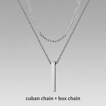 Men’s Crystal Chain Necklace | Stylish Gift Jewelry for Men & Boys