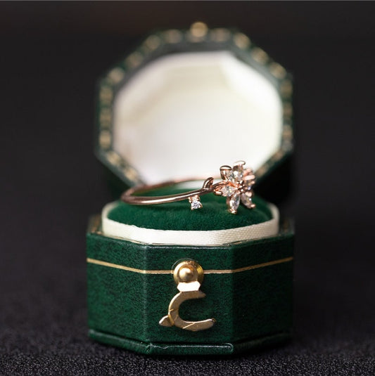 Floral Diamond Wedding Band for Women | Sterling Silver & 14K–18K Solid Gold