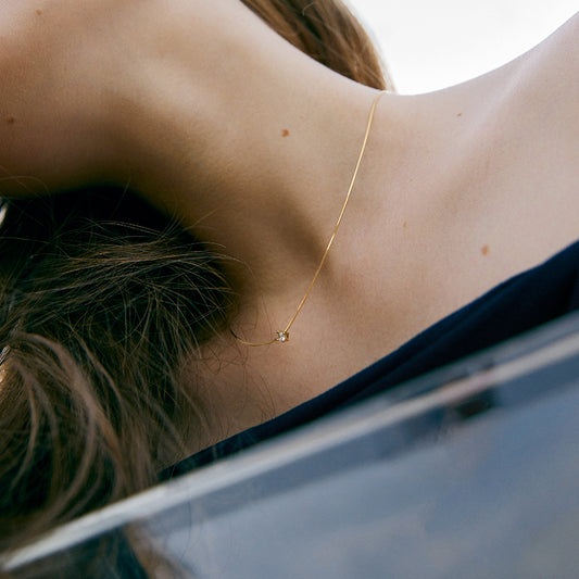 Minimal Sterling Silver Pendant Necklace | Delicate Clavicle Chain