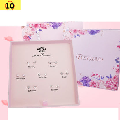 Sterling Silver Love Necklace & Earrings Set | Elegant Women’s Jewelry