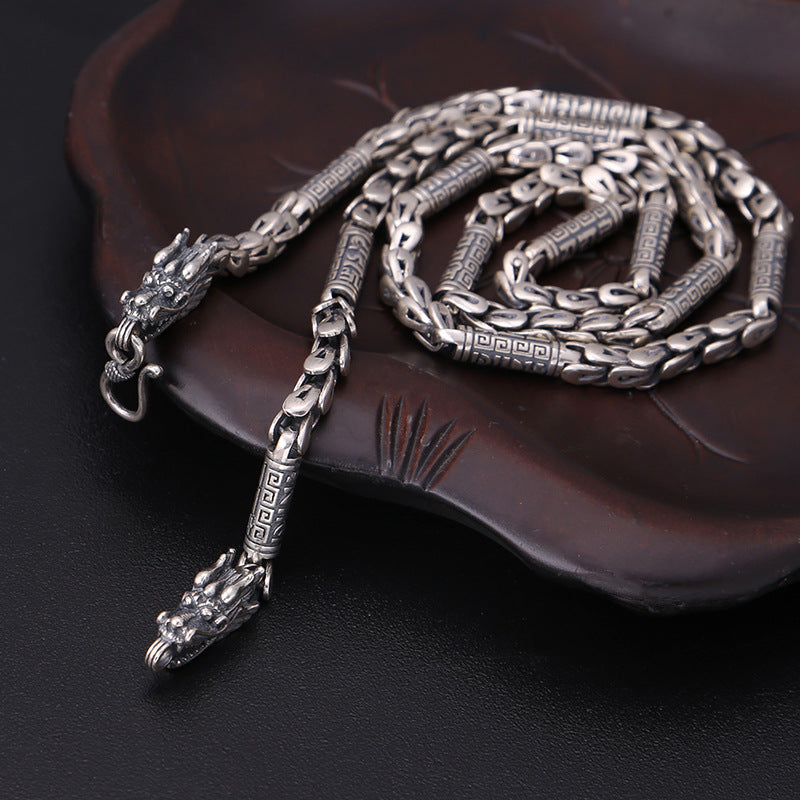 Men’s S925 Sterling Silver Thai Silver Necklace | Classic Vintage Chain