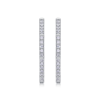 Modern Star Ring - Fashionable Earrings And Stud Jewelry Set With Moissanite S925 Sterling Silver And Platinum-plated Diamonds