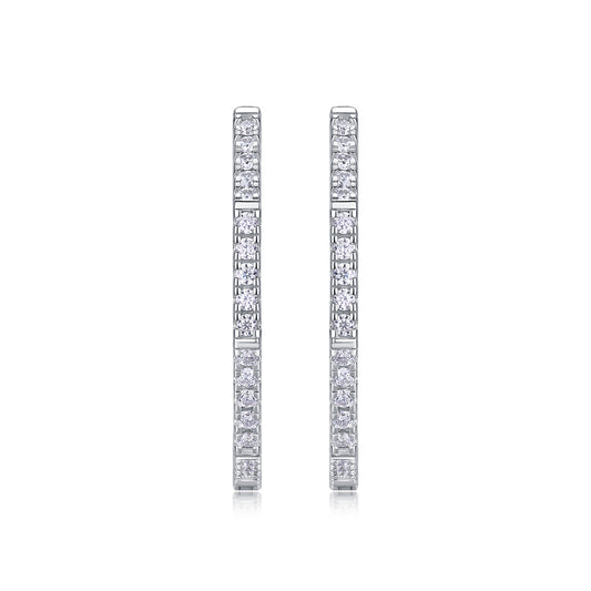 Modern Star Ring - Fashionable Earrings And Stud Jewelry Set With Moissanite S925 Sterling Silver And Platinum-plated Diamonds