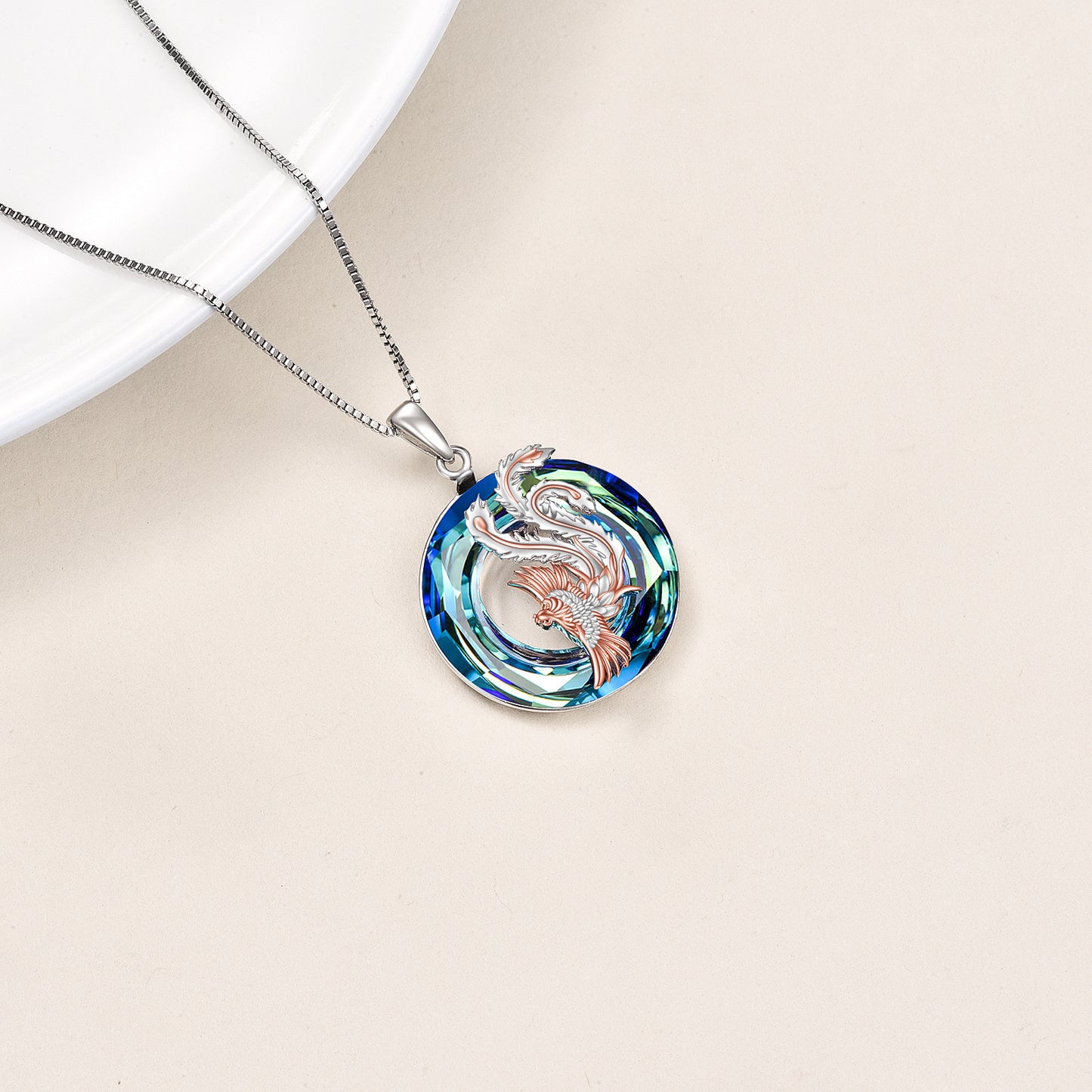 Crystal Phoenix Necklace | S925 Sterling Silver Jewelry Necklaces